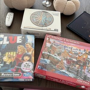 Clue Mystery Game,Vintage Christmas puzzle and constellation palace puzzle